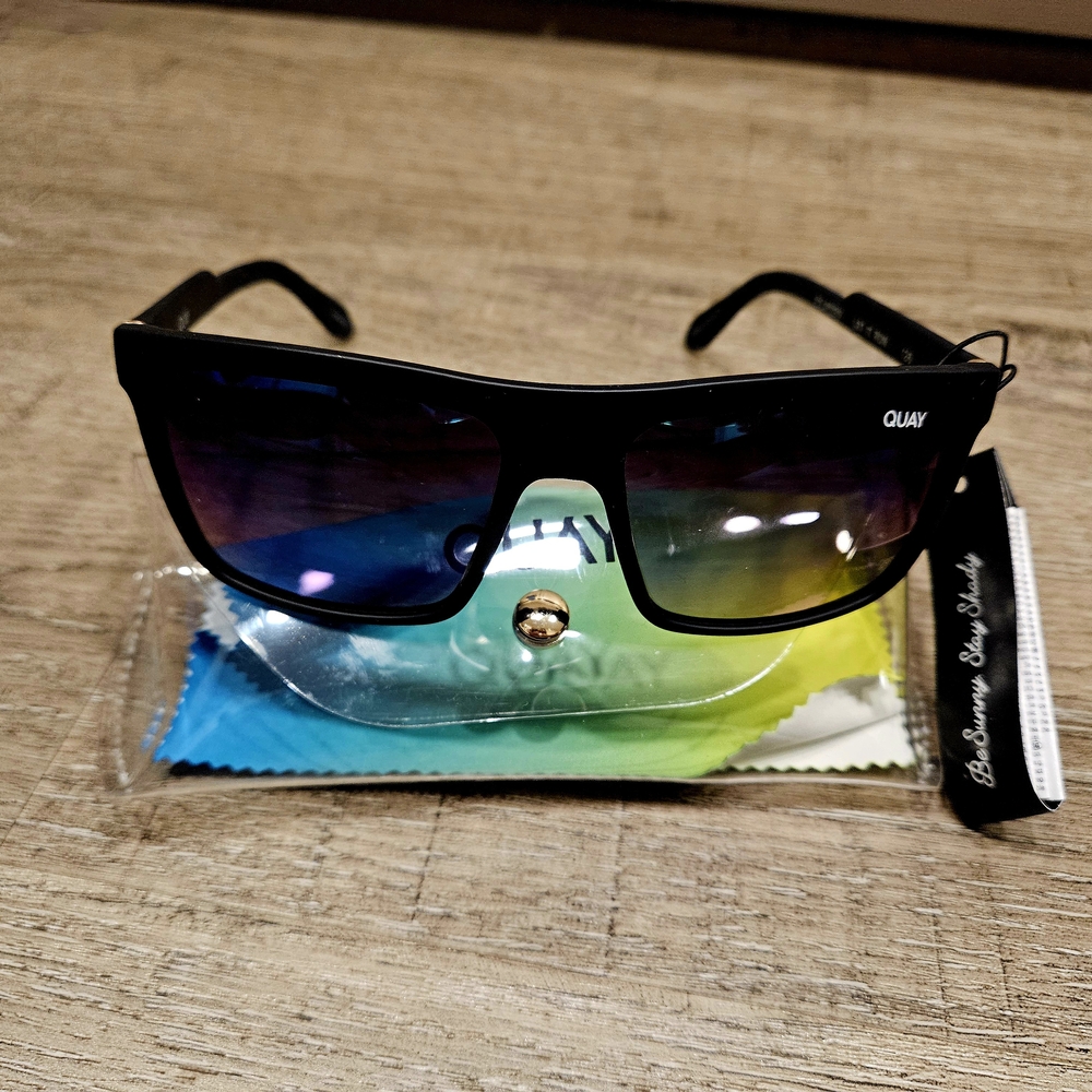 Quay Australia Black and Blue Gradient Sunglasses